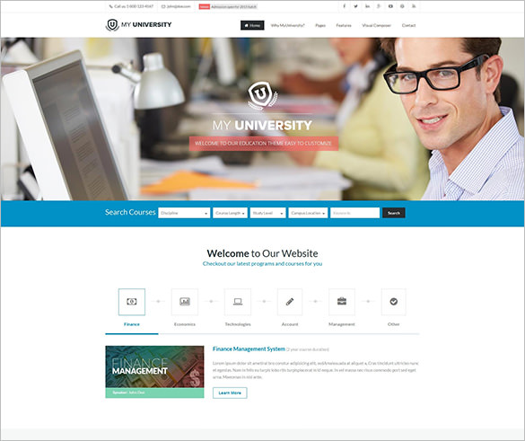 education bootstrap theme for college