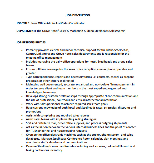 12+ Marketing Coordinator Job Description Templates Free Sample