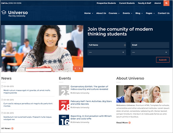 25+ Education Bootstrap Themes & Templates