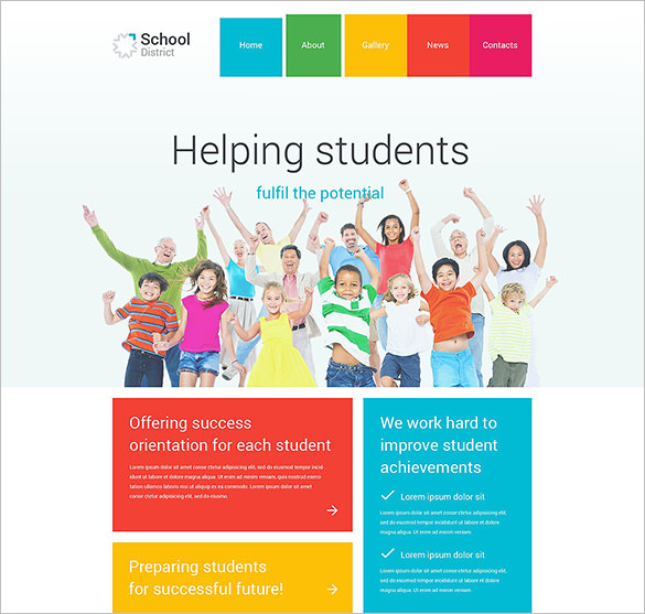 php education website templates