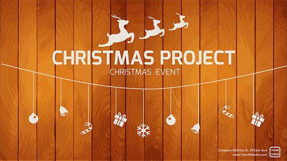 christmas project powerpoint presentation template psd layered