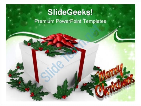 holiday gift christmas powerpoint background template