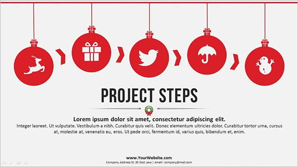 christmas event powerpoint template pptx format
