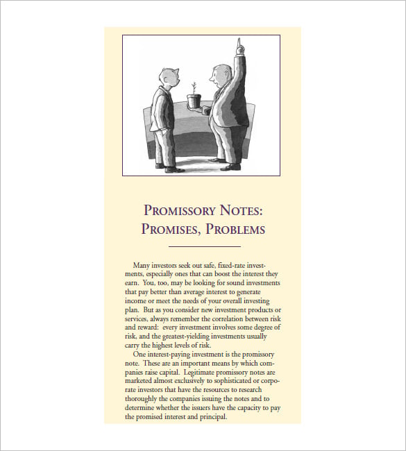 securities and exchange commission promissory notes
