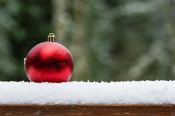 premium red christmas ornament on railing download