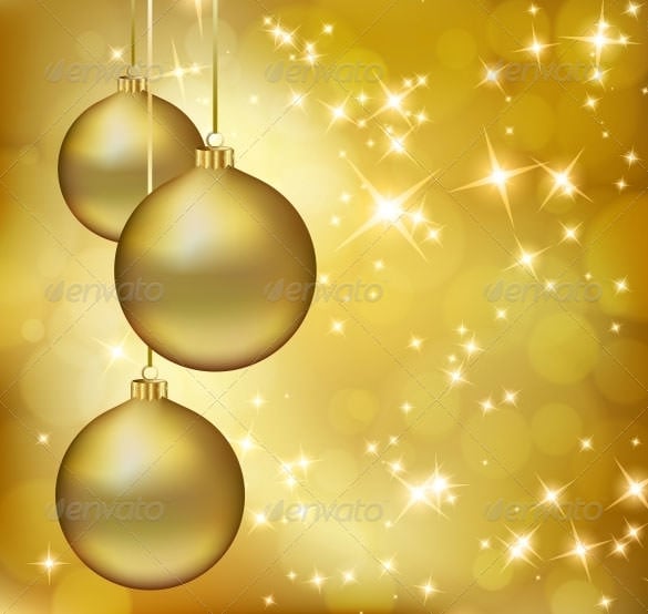 golden christmas ornaments vector eps download