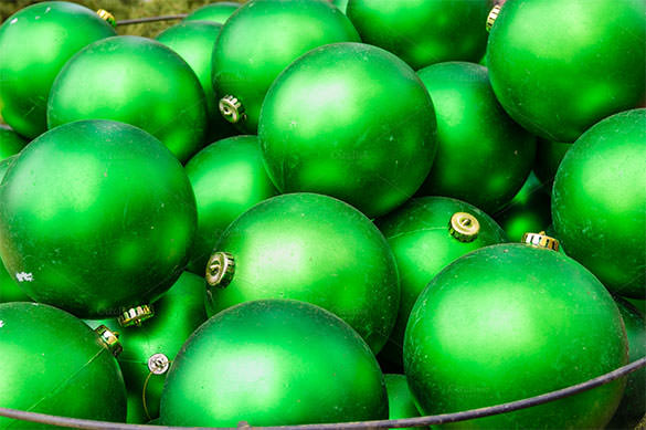 green christmas ornaments template download