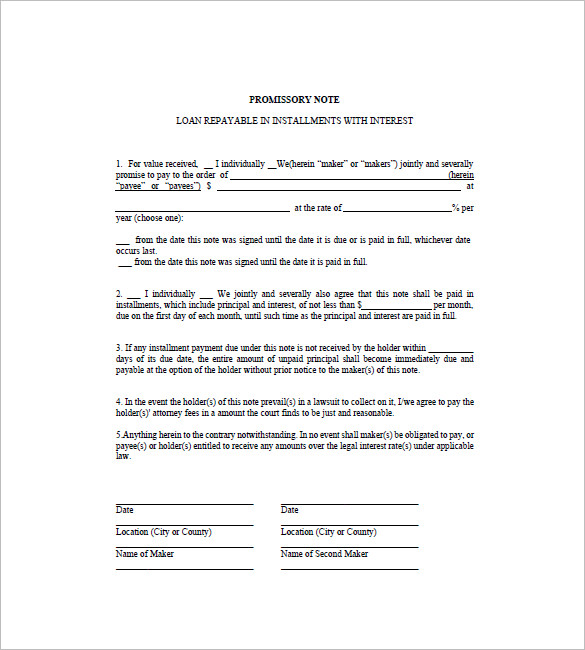 10+ General Promissory Note Templates – Free Sample, Example, Format 