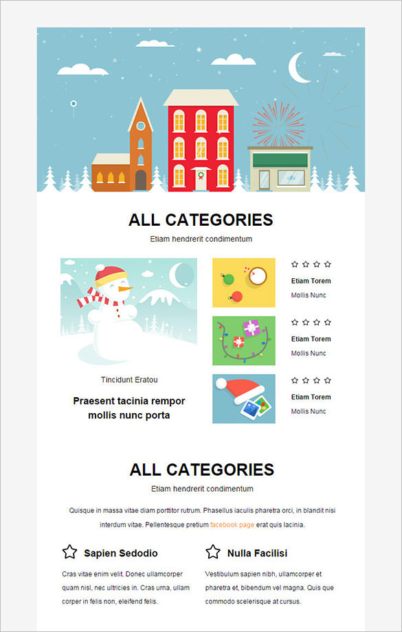 exclusive christmas newsletter template html format