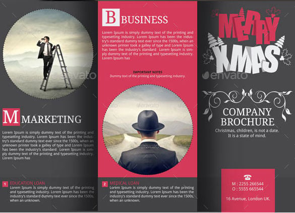 corporate christmas brochure design example indesign