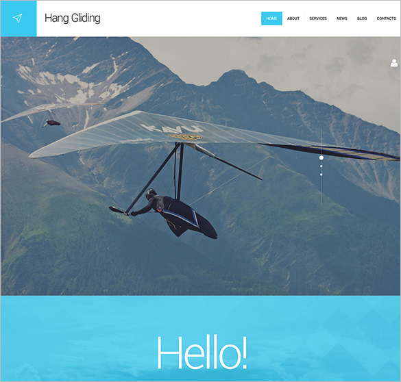 hang gliding wordpress theme