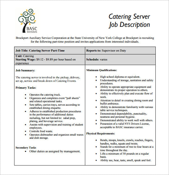 General server job description