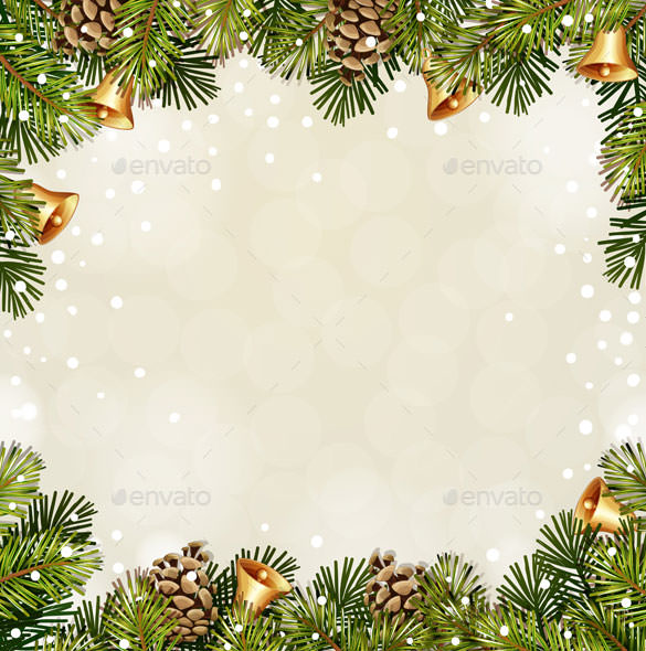 christmas illustration with christmas bells eps format