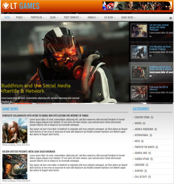 32+ Gaming Joomla Themes & Templates
