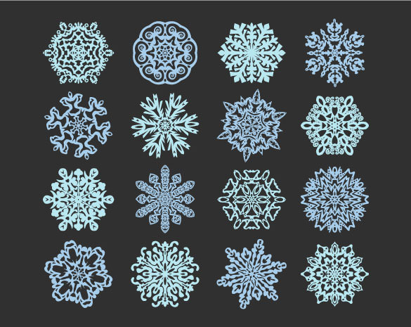 28 christmas snowflakes template download psd