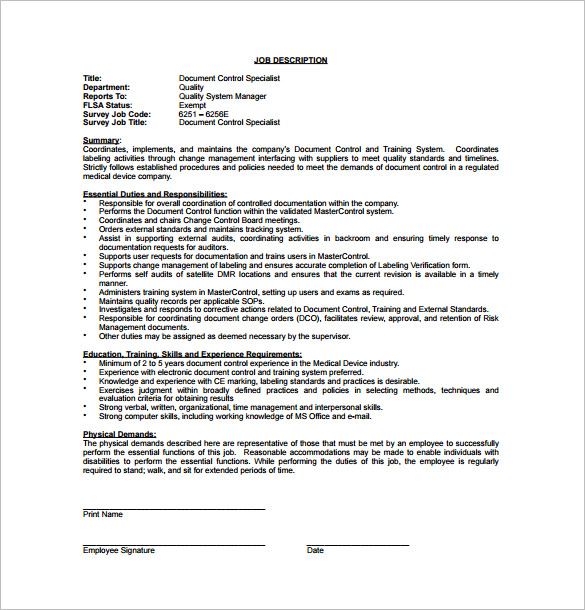 Controller Job Description Template 10 Free Word Pdf Format Download Free Premium Templates