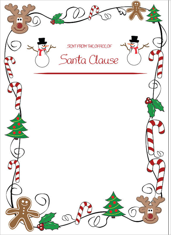 Merry Christmas Letter Templates Free Printable Templates
