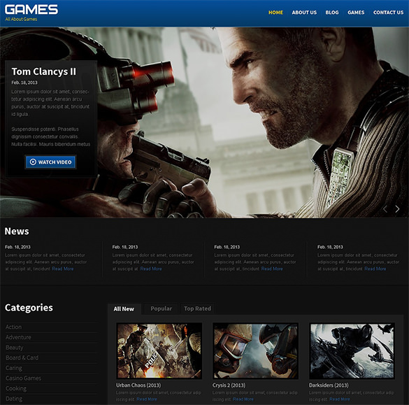 4 download free template bootstrap business Free &  Website 46 Themes Templates Gaming  Premium &