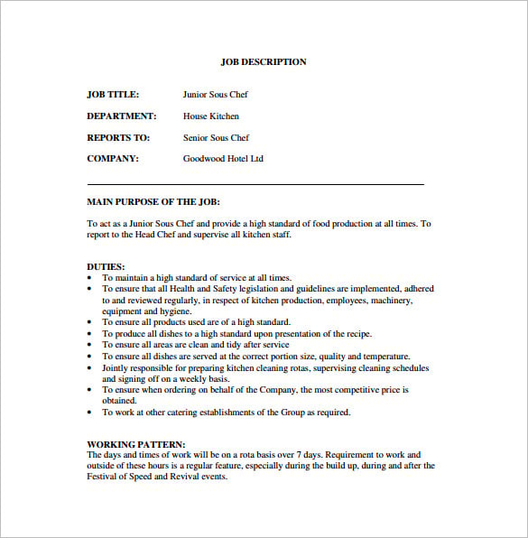 Junior Sous Chef Job Description PDF Free Download ?width=480