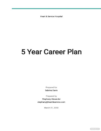 year career plan template