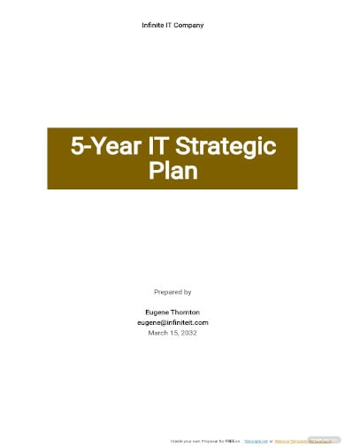 year it strategic plan template