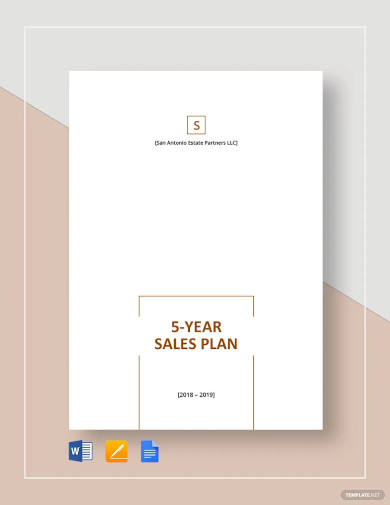 year sales plan template