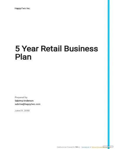 year retail business plan template