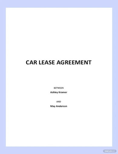 car lease agreement