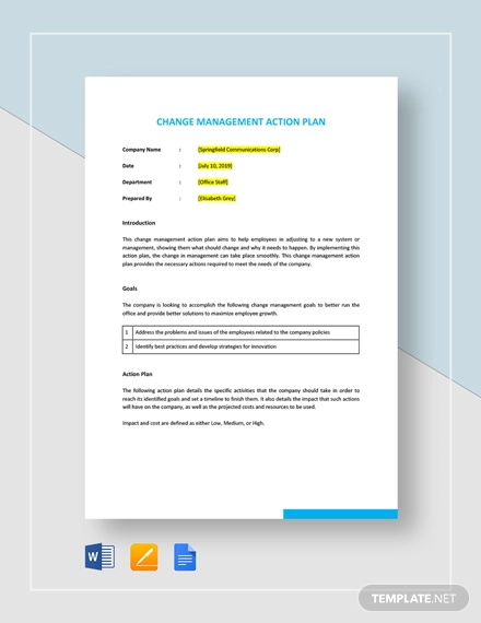 14+ Change Management Plan Templates - Free Sample, Example, Format ...