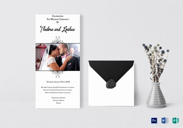classic wedding invitation card photoshop template