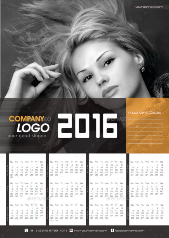 company wall calendar