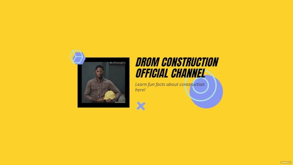 construction youtube banner template