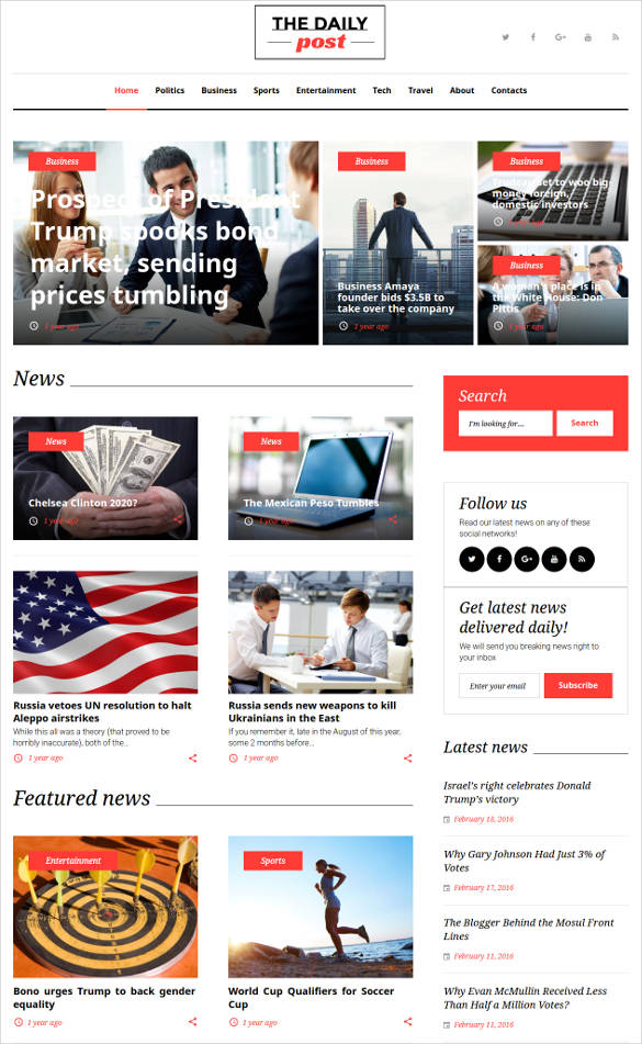 30+ News Blog Themes & Templates | Free & Premium Templates