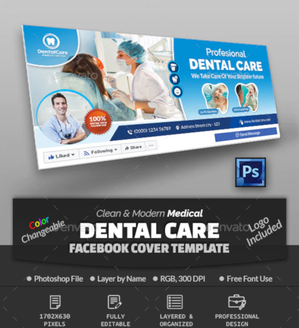 dental facebook cover template