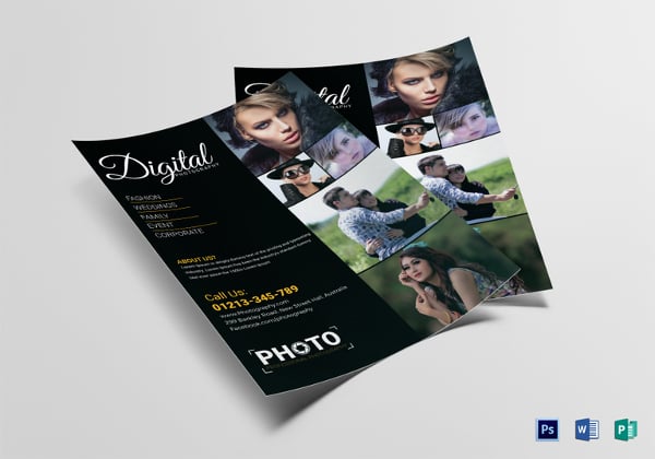 digital photography flyer
