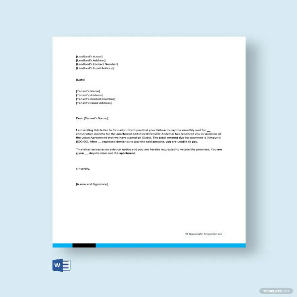 10+ Eviction Letter Templates - Free Sample, Example Format Download ...