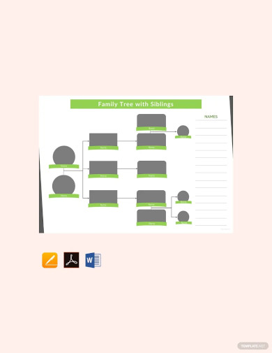 family tree template with siblings