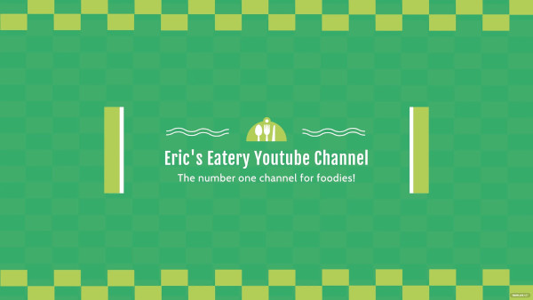 food youtube banner template