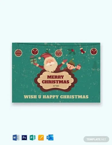 free modern christmas greeting card template