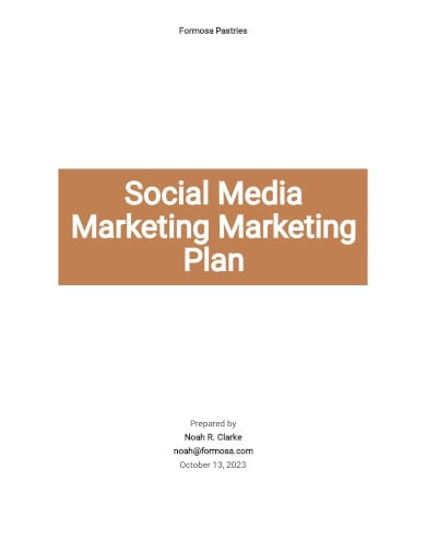 free simple social media marketing plan template