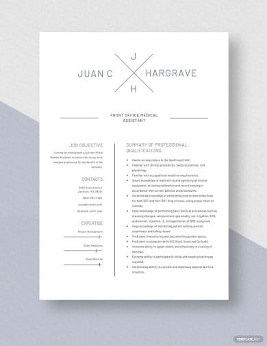 front office medical assistant resume template