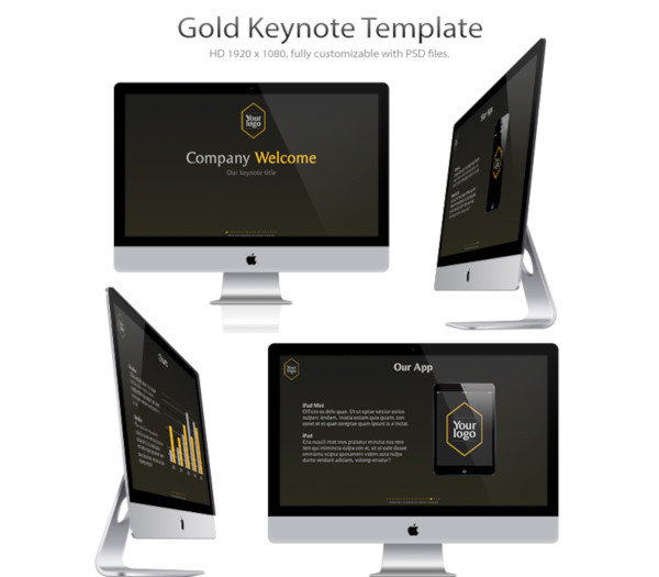 gold keynote template