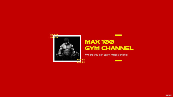 gym youtube banner template