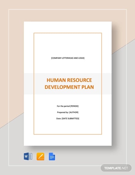 human resources development plan template