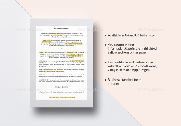 printable blank lease agreement form 19 free word pdf