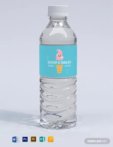 ice-cream-shoppe-water-bottle-label-template