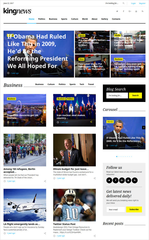 30+ News Blog Themes & Templates | Free & Premium Templates