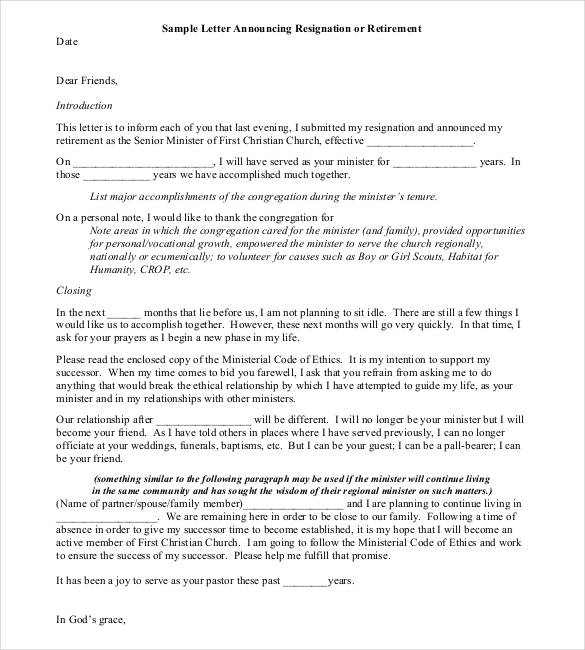 Letter To Customers Announcing Resignation from images.template.net