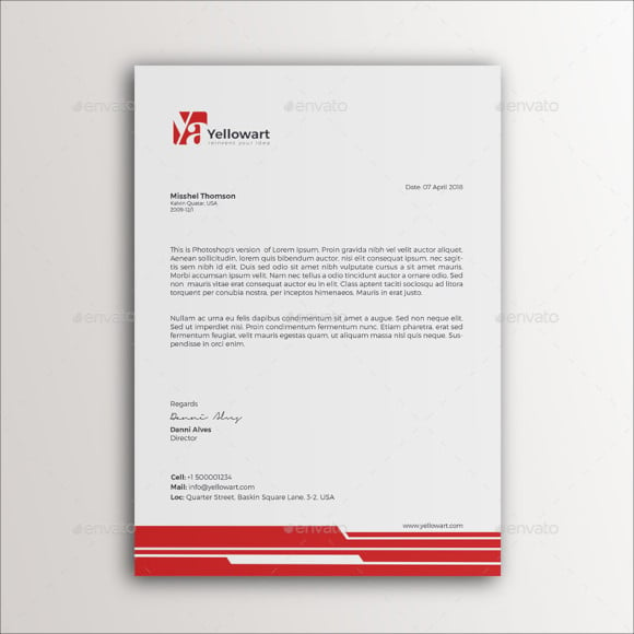 letterhead design sample