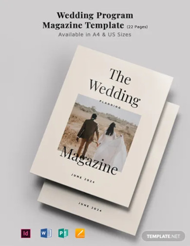 magazine wedding program
